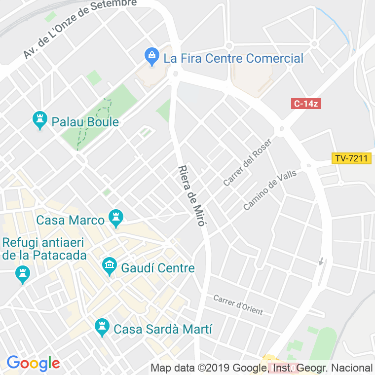 Código Postal calle Riera De Miro   (Impares Del 45 Al Final)  (Pares Del 54 Al Final) en Reus