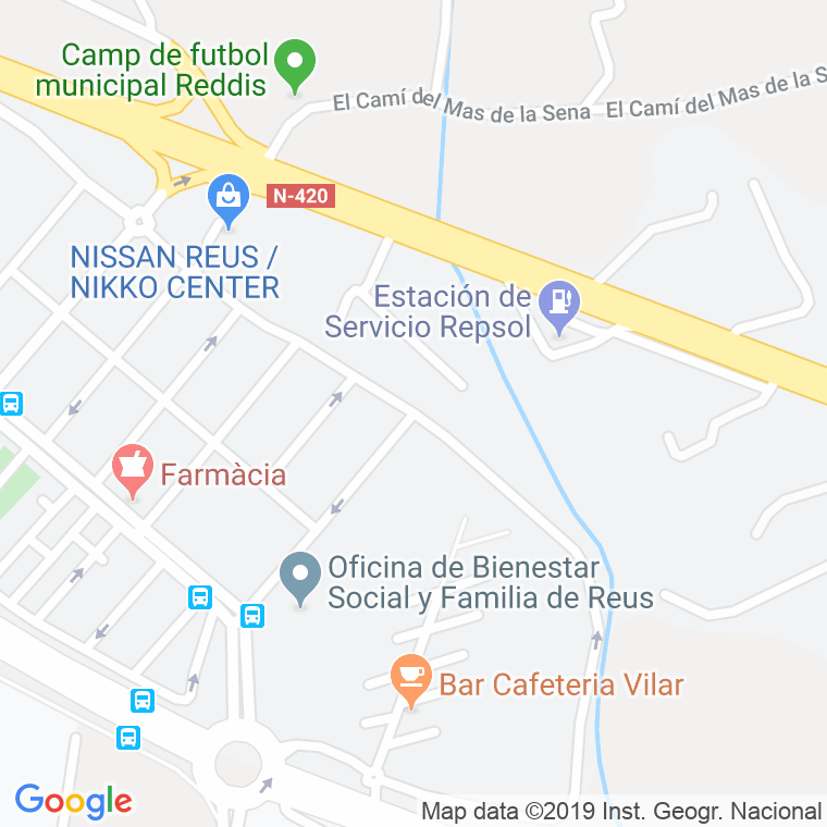 Código Postal calle Iglesias, D', masia en Reus