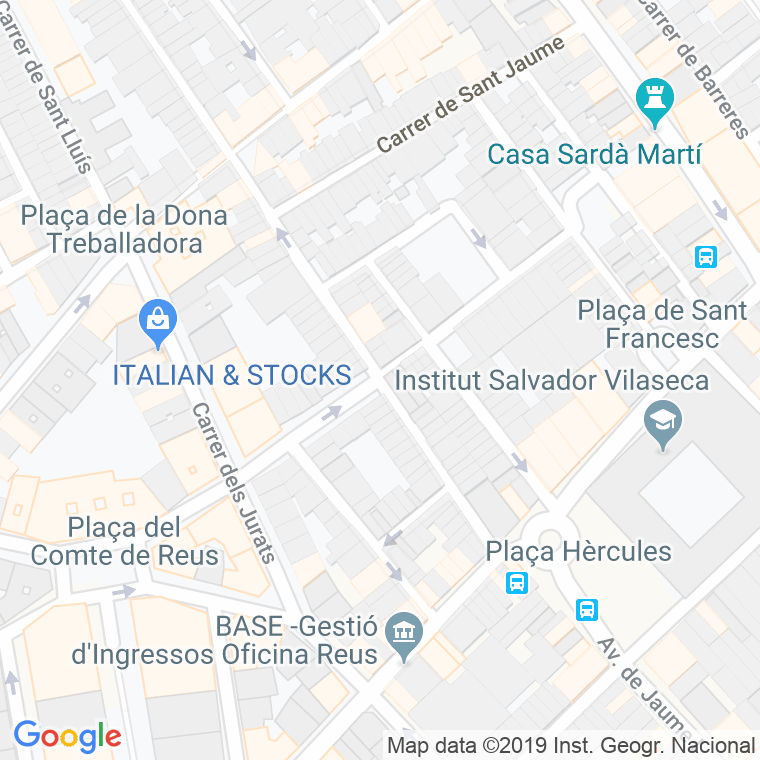 Código Postal calle Baix Del Carme en Reus