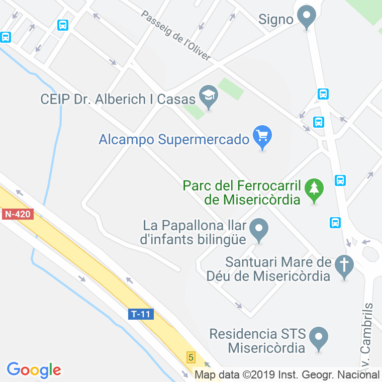 Código Postal calle Bernat Metge en Reus