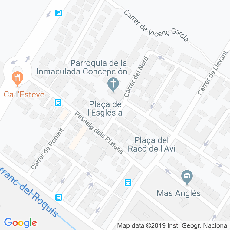 Código Postal calle Esglesia, De L', plaça en Reus