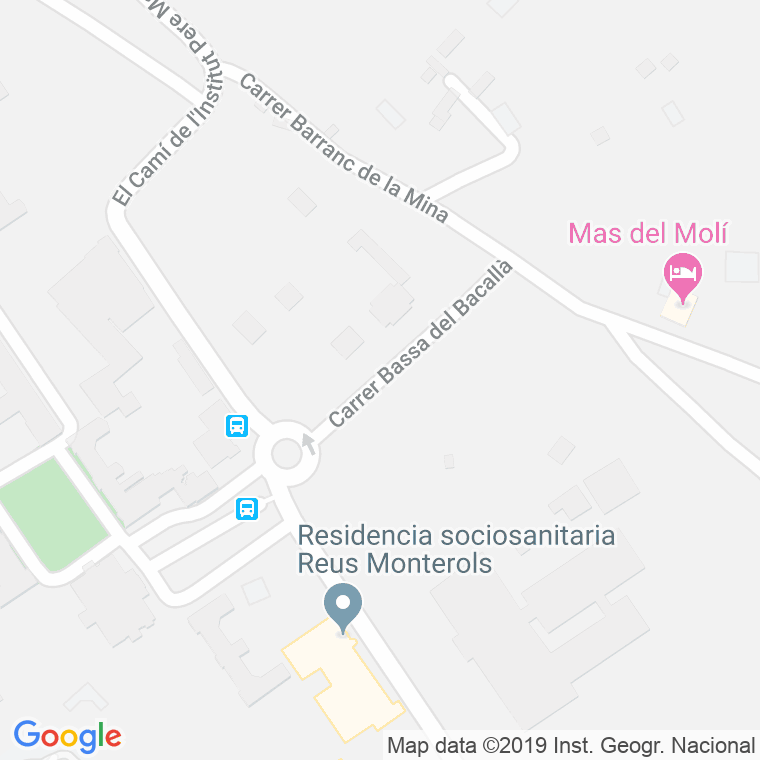 Código Postal calle Bassa Del Bacallar en Reus