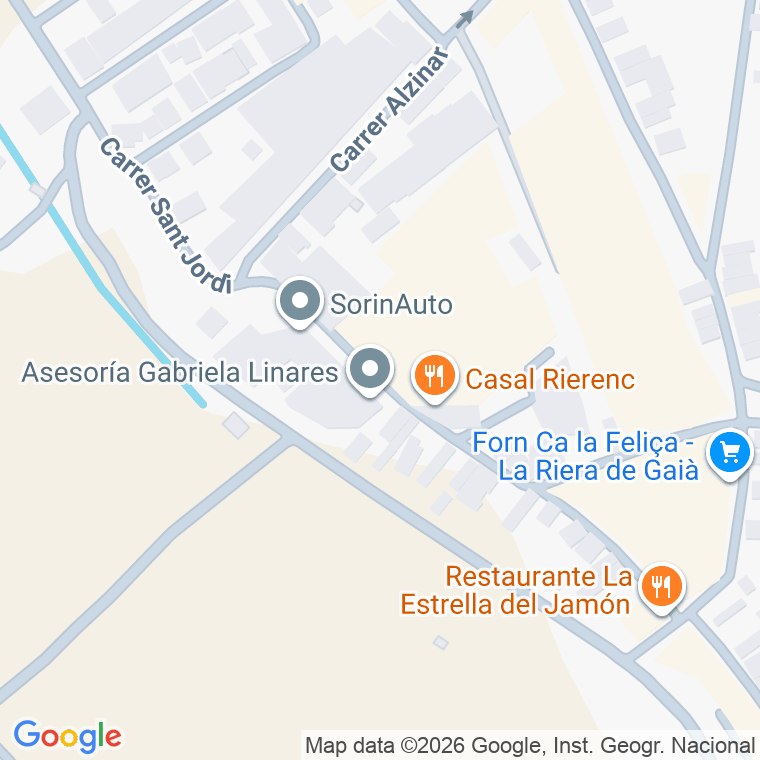 Código postal de C Sant Pau en Riera de Gaià (la)