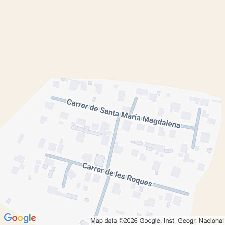 Código postal de C Santa Maria Magdalena en Urbanització Les Boveres