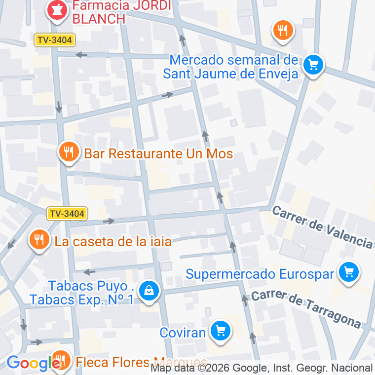 Código postal de C Santoma en Sant Jaume D'enveja