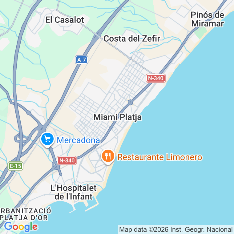 Código postal de C M. Boquera Boquera (de) en Miami Platja