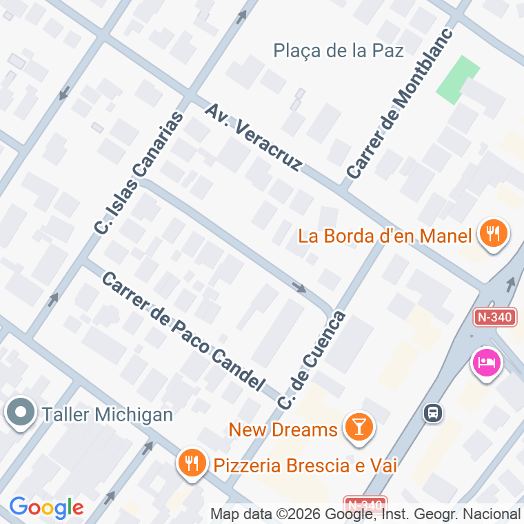 Código postal de C Manuel Vázquez Montalbán en Miami Platja