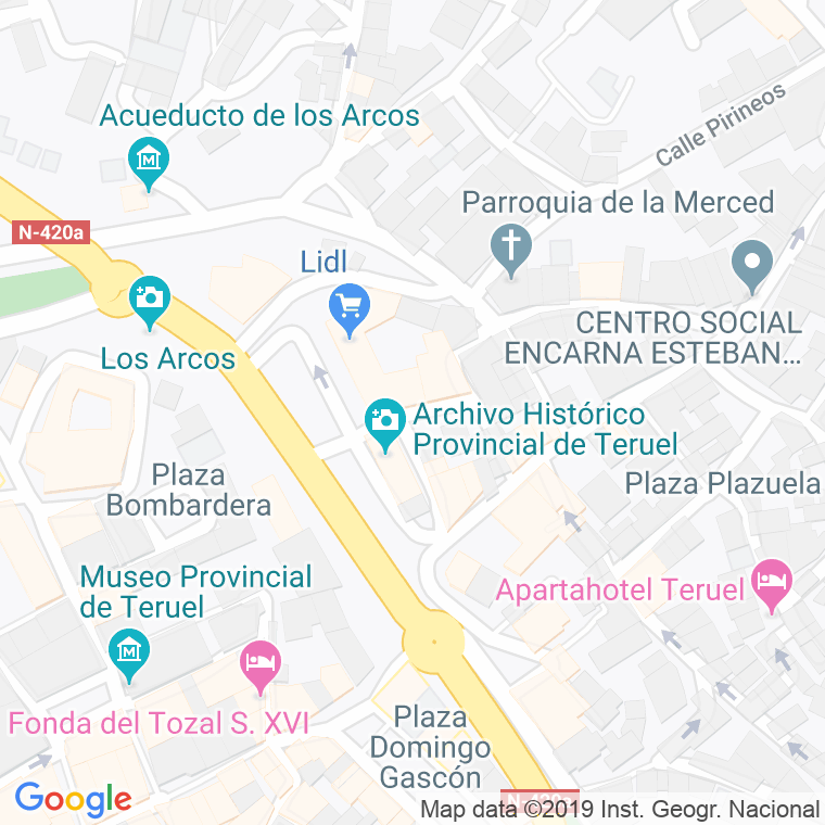 Código Postal calle Carmen, Laderas en Teruel