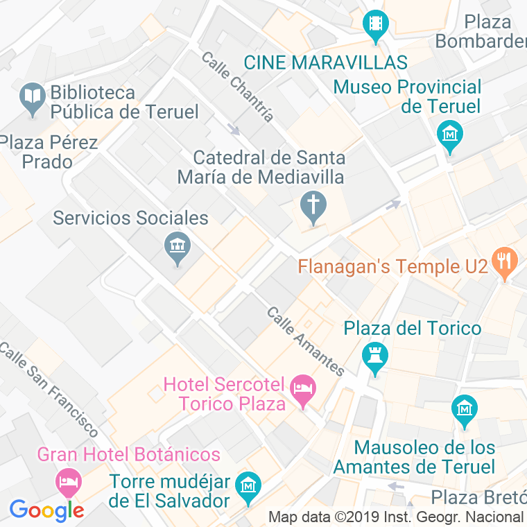 Código Postal calle Catedral, plaza en Teruel
