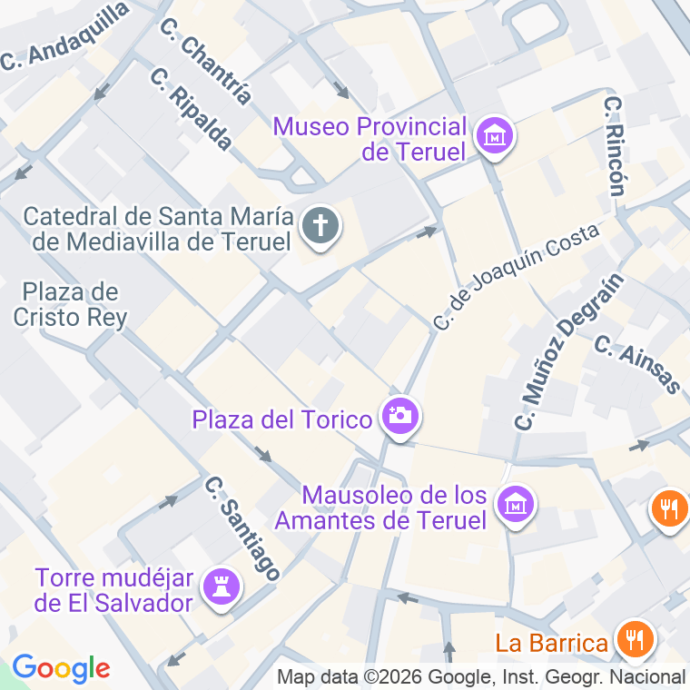 Código postal de Mariano Muñoz Nogues en Teruel