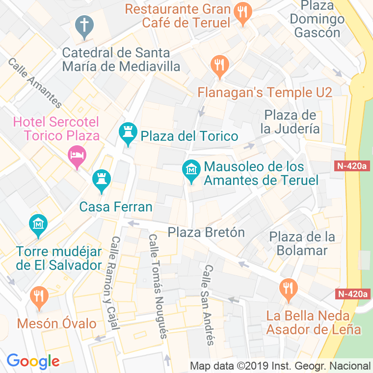 Código Postal calle Matias Abad en Teruel