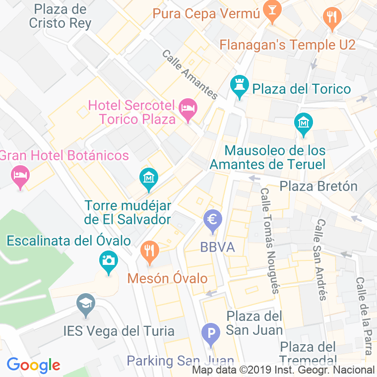 Código Postal calle Nueva en Teruel