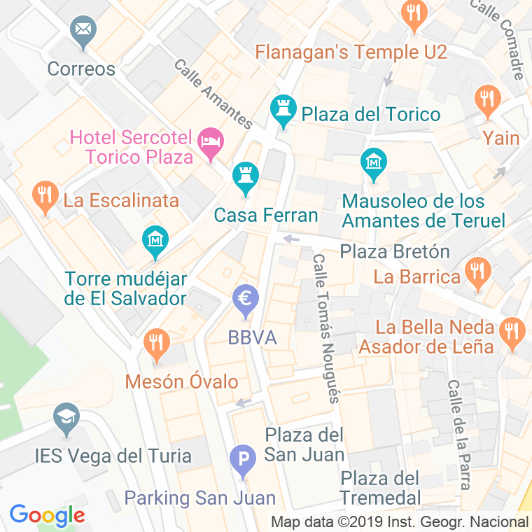 Código Postal calle Ramon Y Cajal en Teruel
