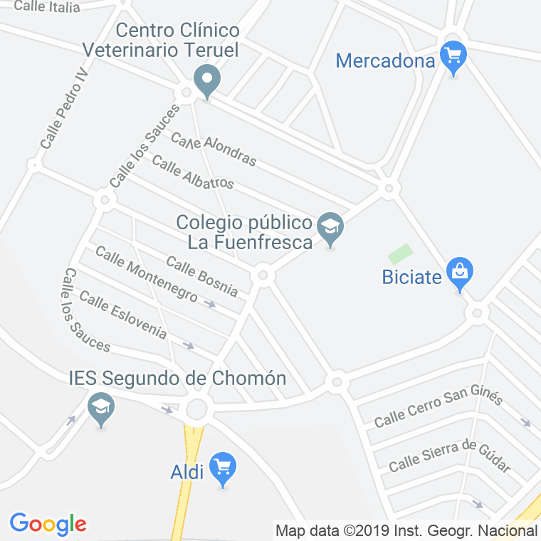Código Postal calle Tilos, Los en Teruel
