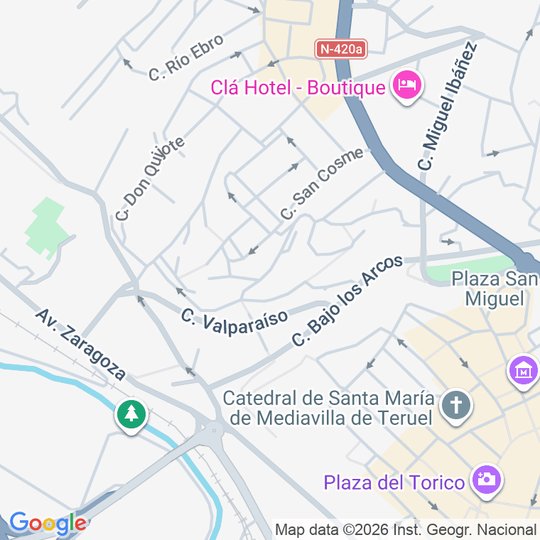 Código postal de Calle Cuevas del Siete en Teruel