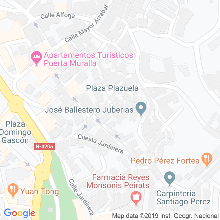 Código Postal calle Arreñales De Fuentebuena en Teruel
