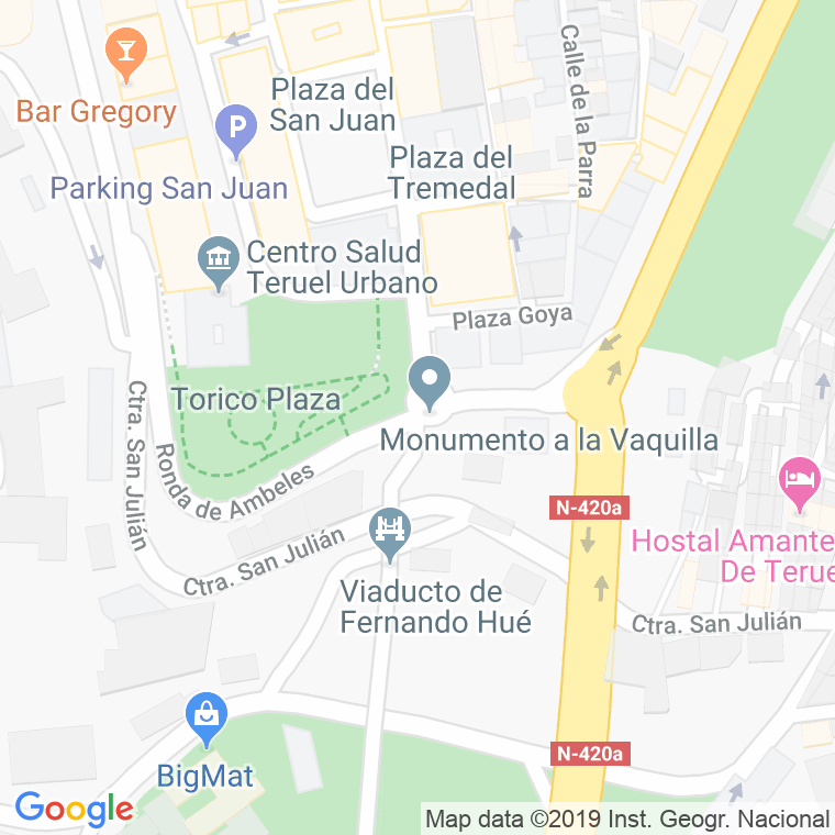 Código Postal calle Mona, cuesta en Teruel