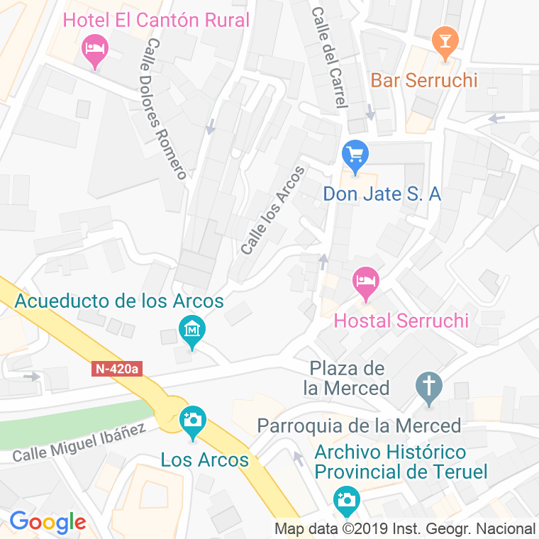 Código Postal calle Mosen Peras en Teruel