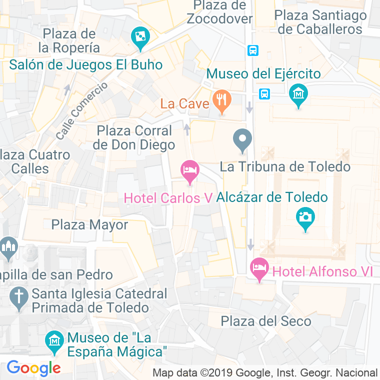 Código Postal calle San Carlos en Toledo