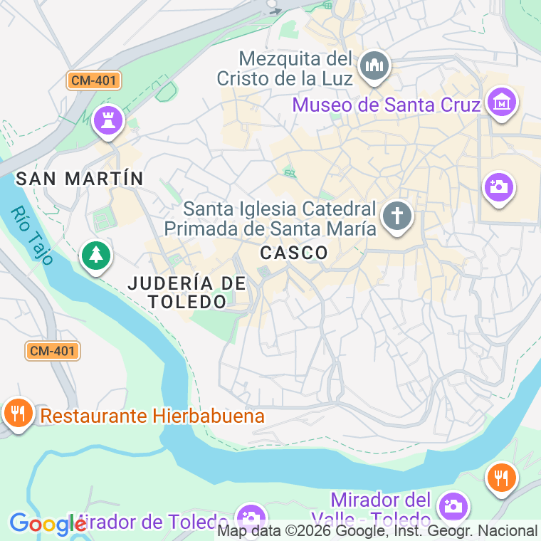 Código postal de San Pablo, Travesia (impares del 1 al Final)  (pares del 2 al Final) en Toledo