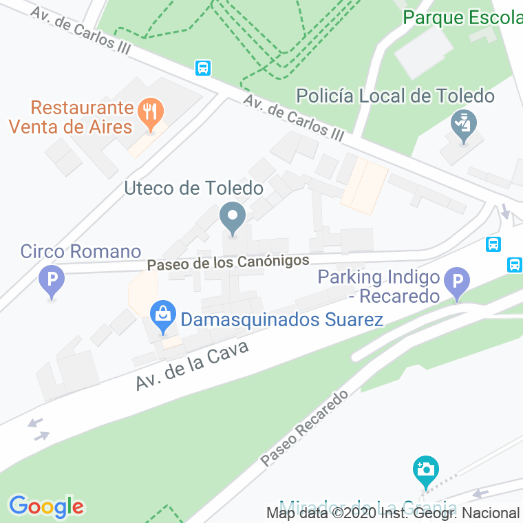 Código Postal calle Canonigos, paseo en Toledo