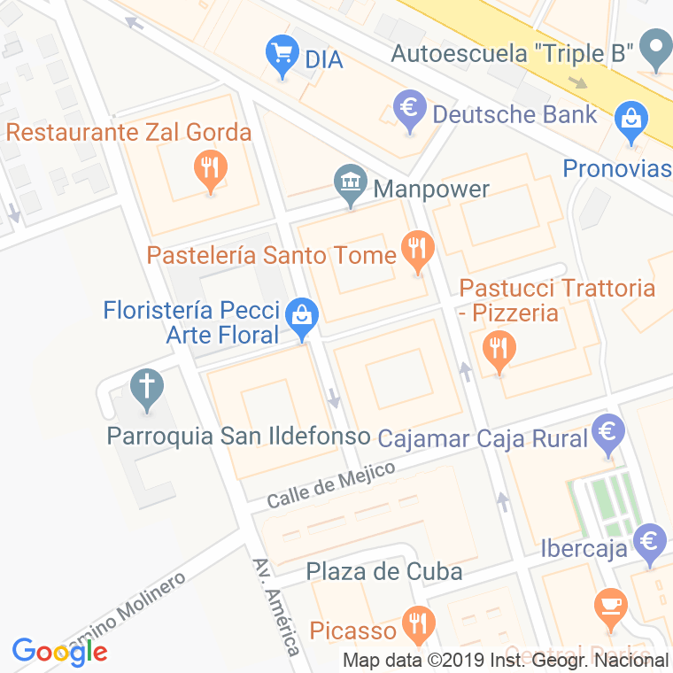 Código Postal calle Colombia, travesia en Toledo