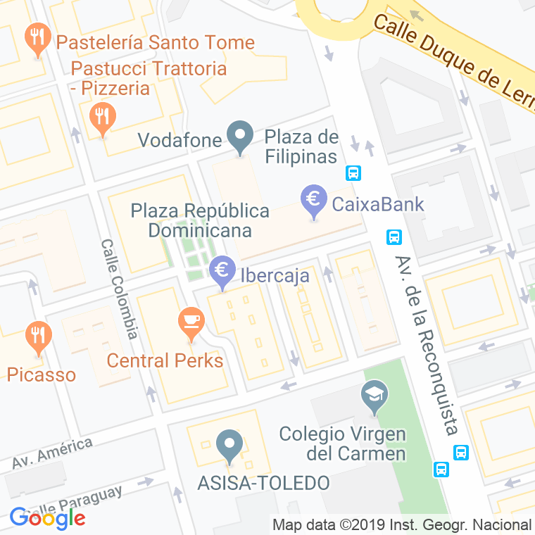 Código Postal calle Ecuador en Toledo