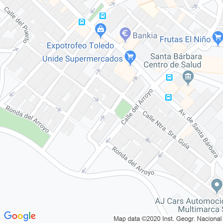 Código Postal calle Nuestra Señora De La Guia, travesia en Toledo