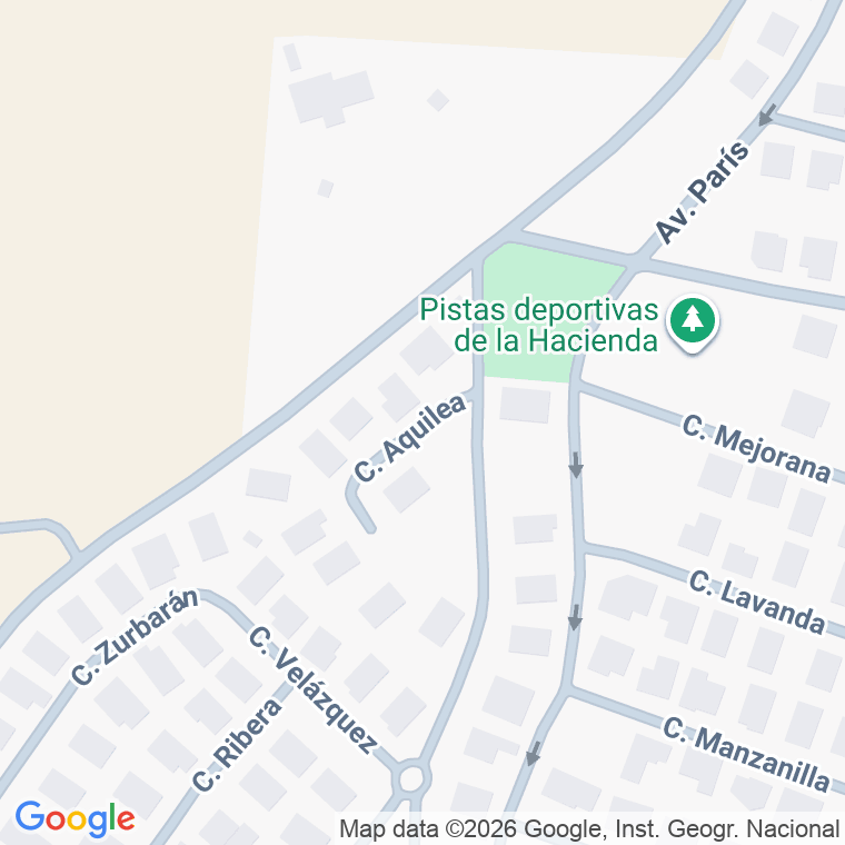 Código postal de Calle Aquilea en Hacienda (la)