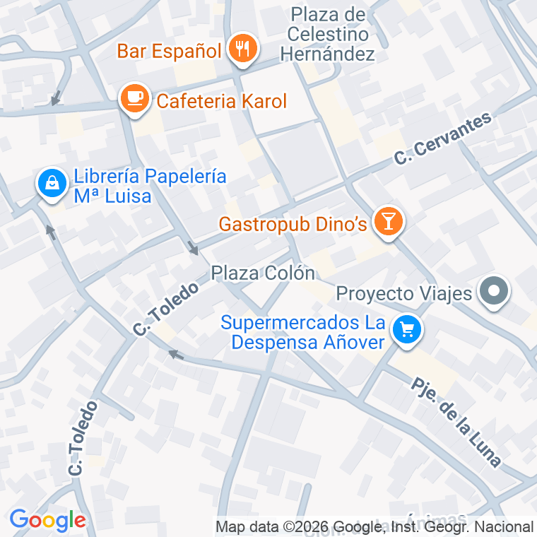 Código postal de Plaza Colon en Añover de Tajo