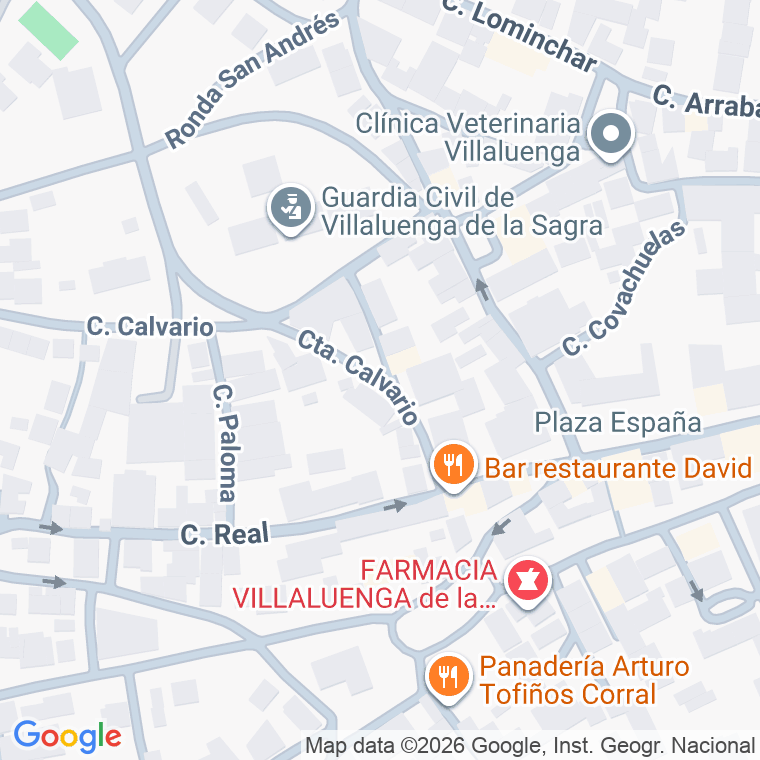 Código postal de Custa Calvario en Villaluenga de la Sagra