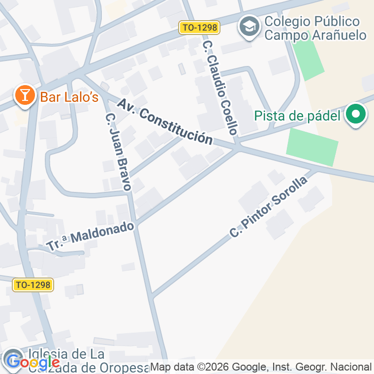Código postal de Calle Artista Nicolas Soria en Calzada de Oropesa (la)