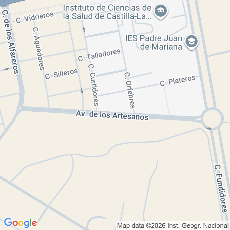Código postal de Avda Artesanos (de Los) en Talavera de la Reina