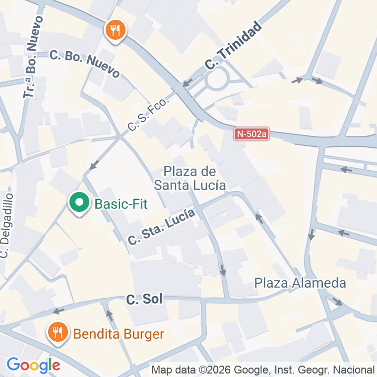 Código postal de Plaza Santa Lucia en Talavera de la Reina