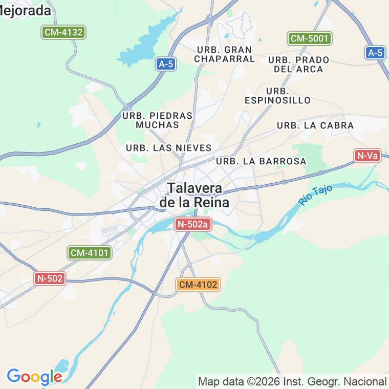 Código postal de Talavera de la Reina en Toledo