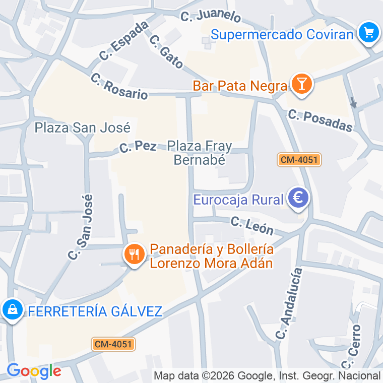 Código postal de Plaza Fray Bernabe en Huerta de Valdecarabanos