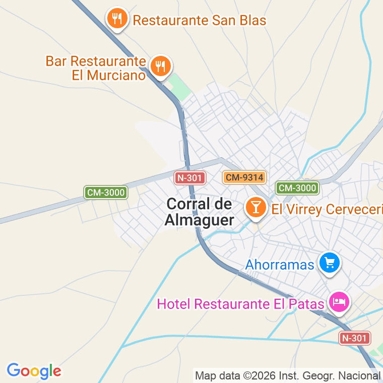 Código postal de Calle Desviacion en Corral de Almaguer