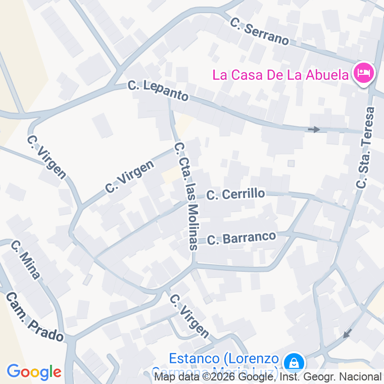 Código postal de Calle Cuesta las Molinas en Mentrida