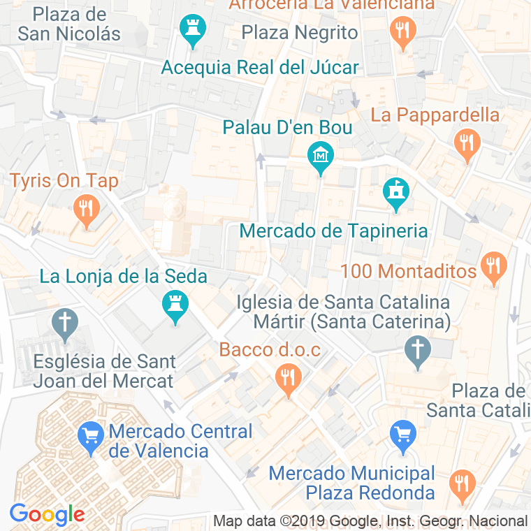 Código Postal calle Estameñeria Vieja en Valencia