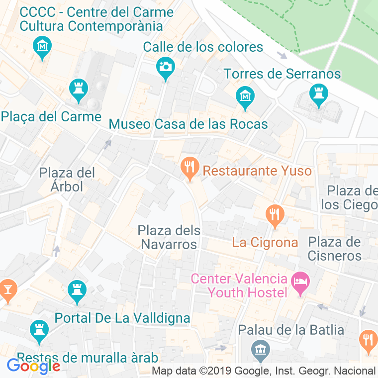 Código Postal calle Cruz Nueva en Valencia