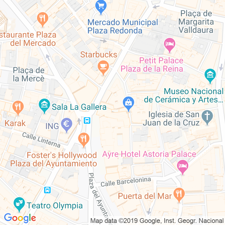 Código Postal calle Ripalda, pasaje (Impares Del 1 Al Final)  (Pares Del 2 Al Final) en Valencia