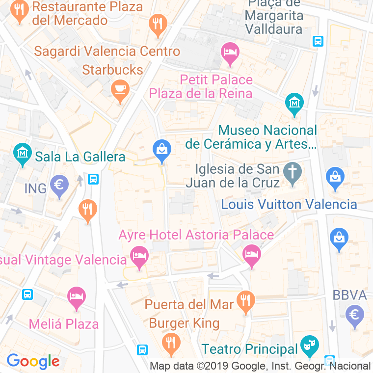 Código Postal calle Santa Irene en Valencia