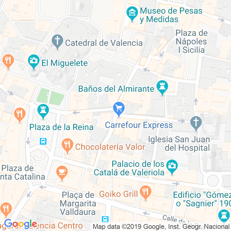 Código Postal calle Avellanas en Valencia
