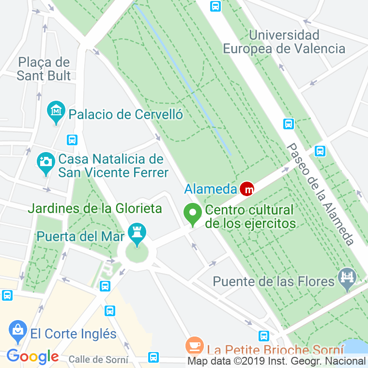 Código Postal calle Ciudadela, paseo (Impares Del 1 Al 13)  (Pares Del 2 Al 12) en Valencia