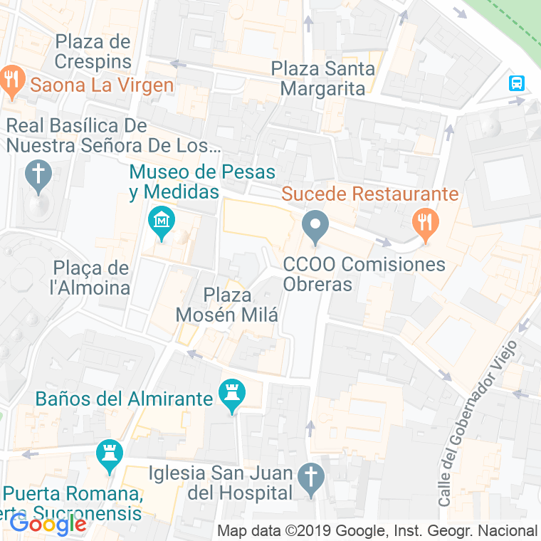 Código Postal calle Comunion De San Esteban, plaza en Valencia