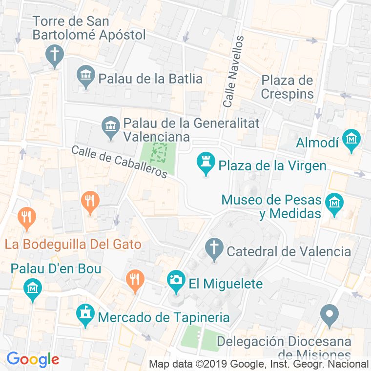 Código Postal calle Cors De La Mare De Deu, plaza en Valencia