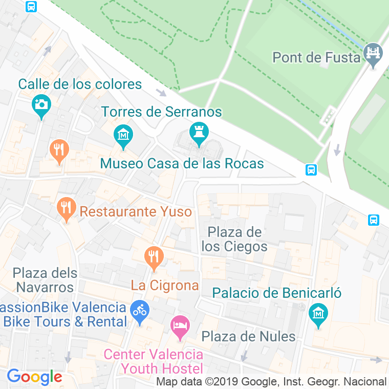 Código Postal calle Fueros, plaza en Valencia