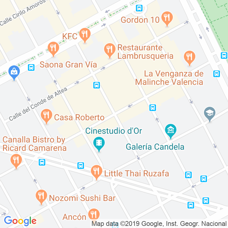 Código Postal calle Burriana en Valencia