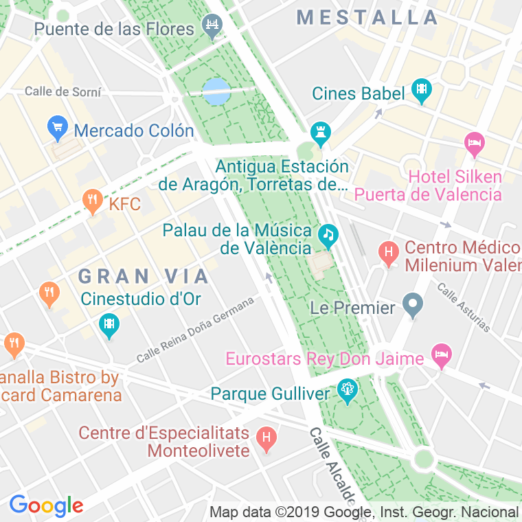 Código Postal calle Jacinto Benavente, avenida en Valencia