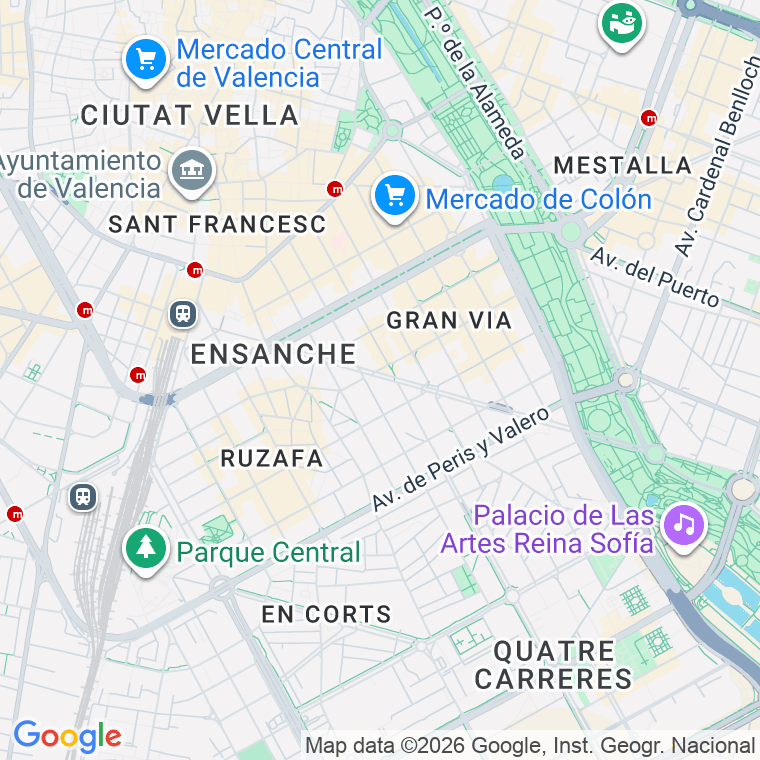 Código postal de Regne de Valencia, Del, Avinguda (impares del 1 al 83)  (pares del 2 al 86) en Valencia